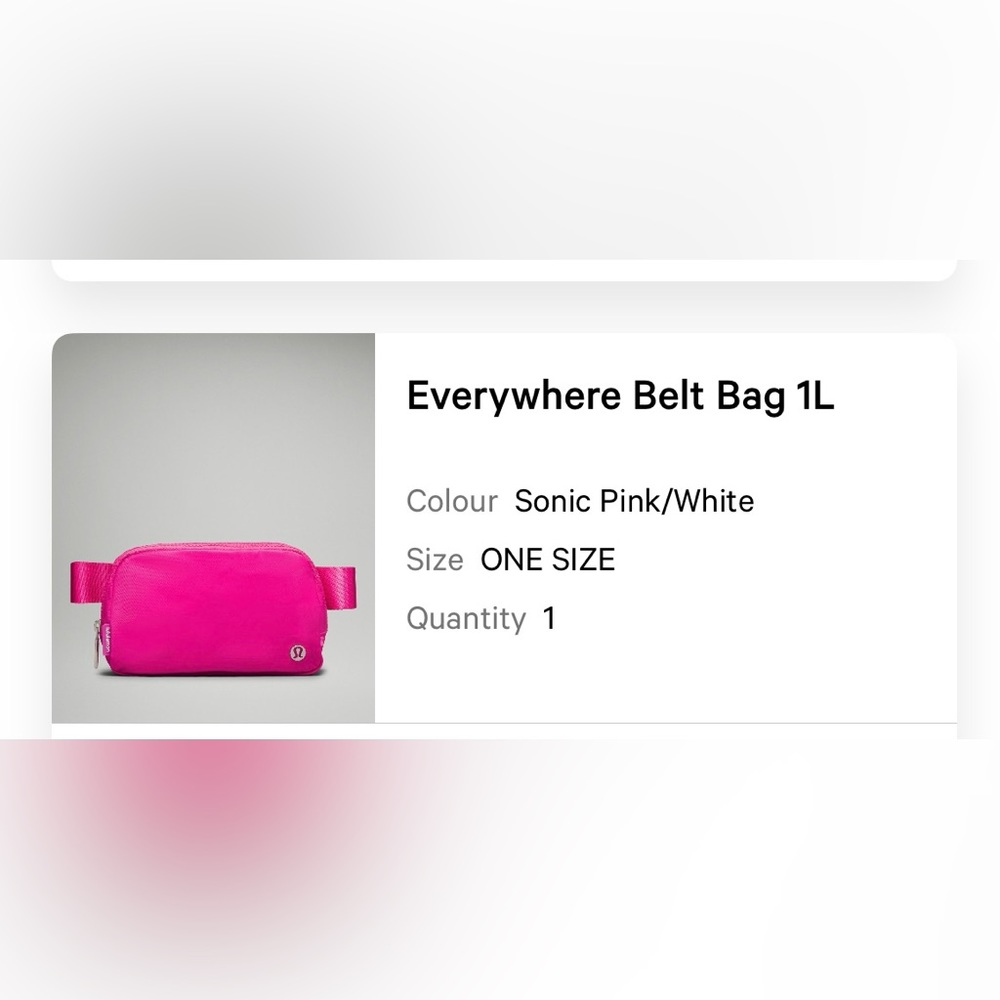 Lululemon Everywhere Belt Bag Sonic Pink (LULULEMON LABELED STRAP)